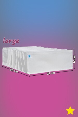MNZ-بيضاء - حجم كبير / 8 منظمة الجرافات المكونة - منظمة الجيب - منظمة الاتفاق - Mia Home Production