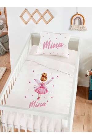 Beyaz Melek Kız Bebek Nevresim Seti hmm-bn-01-33 - Homamia