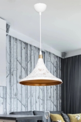 Beyaz Mermer Desen Sarkıt Avize Yatak Odası Salon Mutfak Koridor Lamba avize1 - AG LightDesign