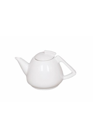 Weiße Porzellan-Teekanne „Istanbul“, 750 cm³ / Inländische Produktion IB750 - Bahar Porselen