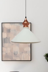 Beyaz Sarkıt Avize Tekli Modern Dekoratif Sarkıt Lamba Resatoran Mutfak Showroom Ev Hediyesi BMM2064XXXX02 - Bamyum