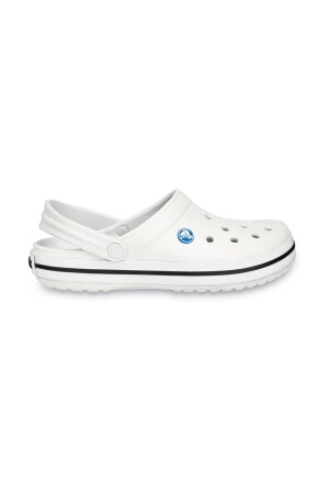 Beyaz Unisex Crocband Kenarı Siyah Beyaz Çizgili Terlik 11016 - Crocs