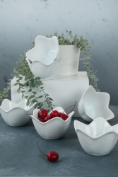 White Lily Snack Bowl / Sauce Bowl 12 Cm 6 Pieces ST613106F004A0000000ACD700 - Keramika