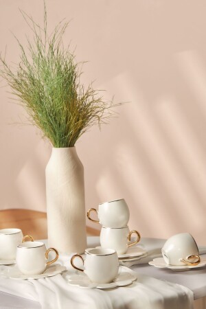 Beyoğlu Porcelain Coffee Cup Set for 6 Persons 80 ml 600. 15. 01. 2602 - Emsan