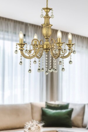 Beyza 4 Arm Antique Casting Modern Bedroom Kitchen Living Room Chandelier 3055-1050-4FR - Apliqa