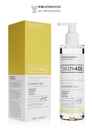 Bha Purifying Anti-Blackhead Facial Cleansing Gel 200ml Skin401-101 - Skin401