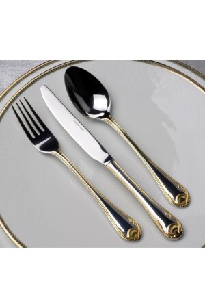 Bianca Gold - Mirror 90 Piece Fork Spoon Knife Set P050. 397104 - Mikasa Moor