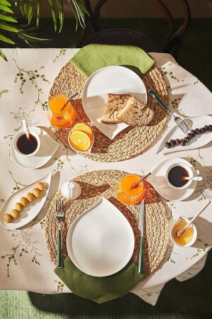 Bianca Leaf 32-teiliges Frühstücks-/Servierset für 6 Personen - Emsan