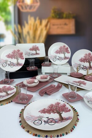 Bicycle 27 Piece Breakfast Set for 6 People BIKE002 - Keramika