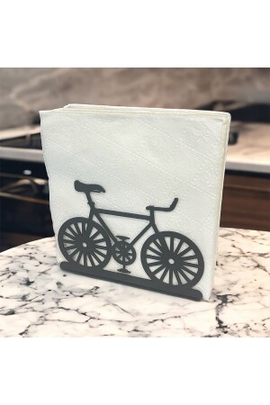 Bicycle Themed Metal Napkin Holder Black 202102900039 - decorelax