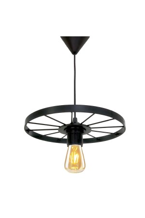 Bicycle Wheel Pendant Lamp Single Chandelier Wrought Iron Bar Hotel Restaurant Metal Retro Ceiling Lamp ATLY4045 - Bundeba