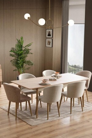 Bien Dining Table 160+40 Extendable Dining Table Premium Dining Room Table - Buğdaycıgrup