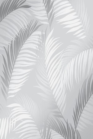 Bien Exclusive 5322 Palme Tropische Blume Silber Creme Grau Tapete 5–30 m² - Bien Duvar Kağıtları