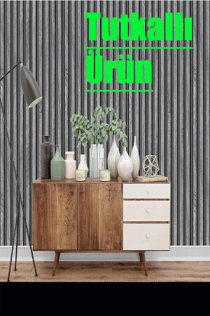 Bien Exclusive 5400 Wainscoting Panel Wood Gray Ash Wall Frame Patterned Wallpaper 5-30 M² Glue - Bien Duvar Kağıtları