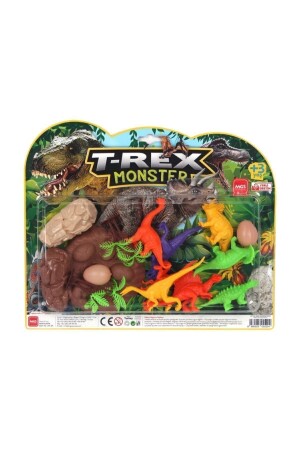 Big Dinosaur Color Chart Trex Monster Dinosaur Set 3609 - Mgs Oyuncak