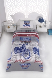 Big Skull Tek Kişilik Terry Cotton Nevresim Takımı 152-11-21000079 - LadyModa
