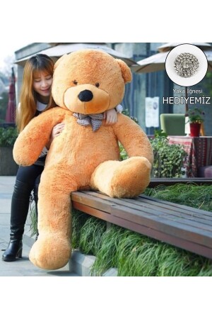 Big Teddy Bear with Brown Bow Tie 130 Cm 130cmppynl - Pandamkee