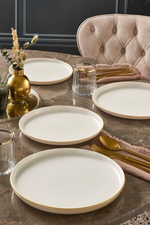 Bilbao Gold Mesh 6 Piece Cake Set GBSBLB621DU30GD - Güral Porselen