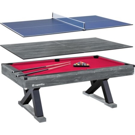 Billardtisch 3 in 1 inSPORTline Residento - Dunkles Holz - inSPORTline