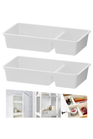 Bıllingen (2 Pieces) Drawer Organizer with Partitions White - Ikea