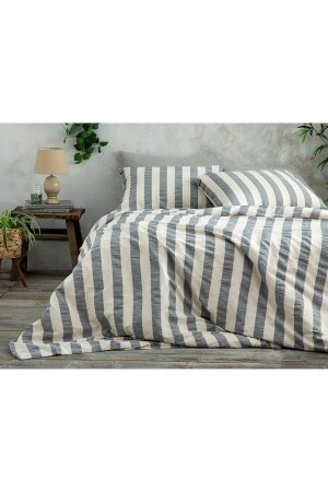 Billowy Gofre Tek Kişilik Nevresim Takımı 160x220 Cm Lacivert TYC00490040094 - English Home
