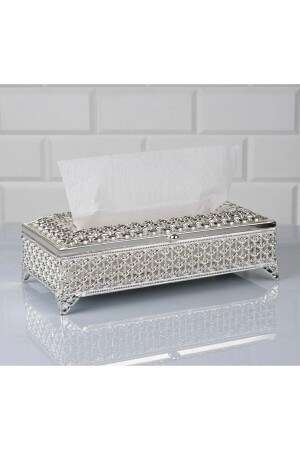 Bima Home Endam Heart Z Napkin Box Silver 24x12x8 Cm see-lm302g - Genel Markalar