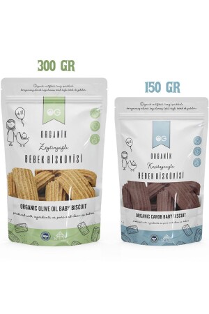 Bio-Babykekse-Set mit Johannisbrot und Olivenöl ab 6 Monaten - OG natural