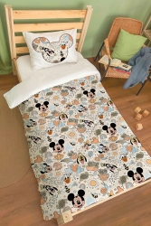 Bio-Einzelbettbezug-Set – Cartoon-Serie – Muster „Mickey And Friends“ ETNTT1BCCS034 - Tuğba Kuğu