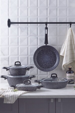 Bio Granit Blue Stone 9 Piece Cookware Set 153. 03. 08. 3534 - Karaca