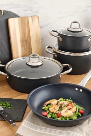 Biodiamond Steel Plus 7 Piece Cookware Set 153. 03. 08. 1665 - Karaca