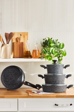 Biogranit Gray Rock 7 Piece Cookware Set 153. 09. 01. 1640 - Karaca