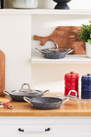 Biogranit Navy Stone 6 Piece Pan Set - Karaca