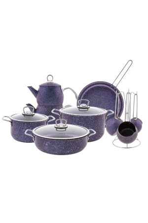 Biogranit Steel Plus 14 Piece Dowry Cookware Set Purple 153. 03. 08. 1602 - Karaca