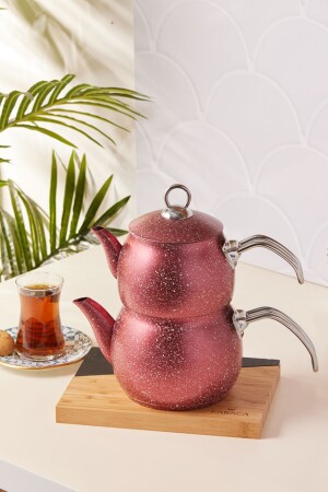 Biogranit Steel Plus Teapot Set Red 153. 03. 08. 1741 - Karaca