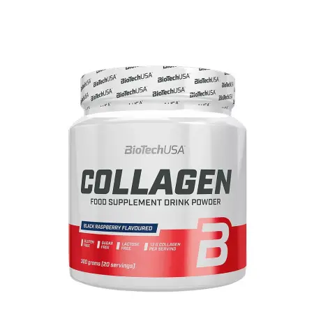 BioTechUSA Collagen drink powder (300 g, Black Raspberry) - BioTechUSA