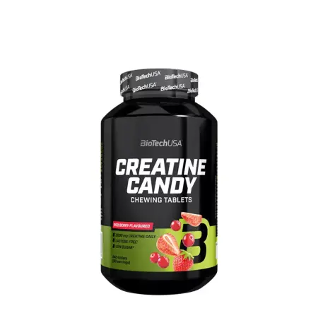 BioTechUSA Creatine Candy (240 Chewable Tablets, Red Berry) - BioTechUSA