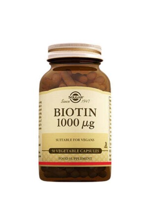 MNZ- Biotin 1000 ميكروغرام 50 كبسولة - Solgar