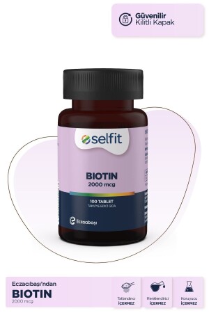 Biotin 2000 Mcg 100 Tablets - Selfit