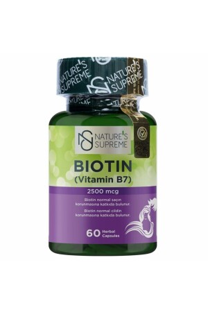 Biotin 2500 Mcg 60 Capsules 7273 - Natures Supreme