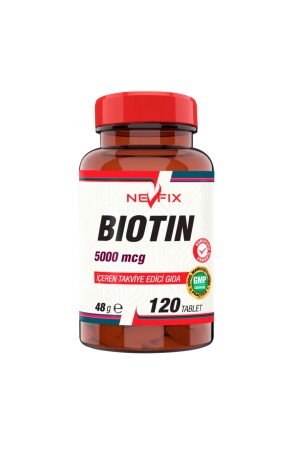 Biotin 5 mg 120 Tablets - Nevfix