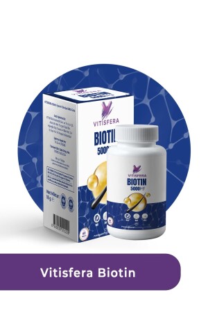Biotin 5000 mcg 60 Tablets - Vitisfera