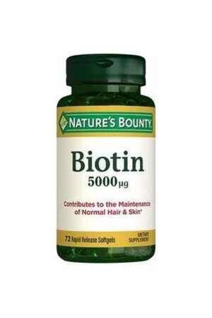 Biotin 5000 Mcg 72 Capsules 86994949490101 - Natures Bounty