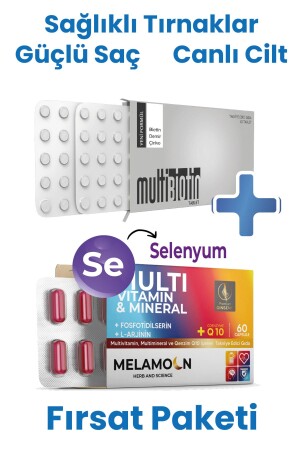Biotin 5000 Mcg and Melamoon Multivitamin mineral Enriched Hair And Nail Vitamin - Selenium - Multibiotin