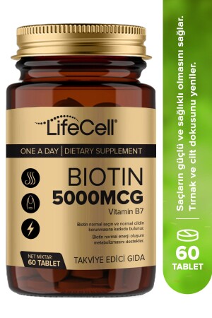 Biotin 5000 Mcg - Hair And Nail Vitamin Food Supplement - Lifecell