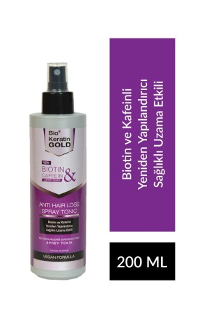 Biotin & Caffeine Anti-hair loss Hair Tonic Helps Fast Growth 200 ml - Bio Keratin Gold