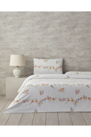 Bird Talk Double Duvet Cover Set Green - English Home