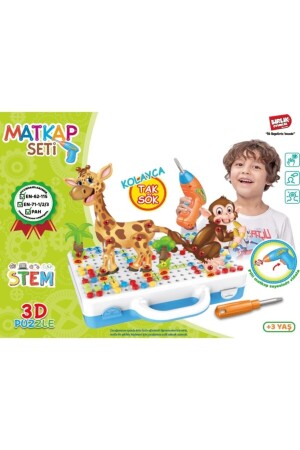 Birlik Toy Educational Drilled Creative Puzzle 340 Pieces 3d Stem - Dede