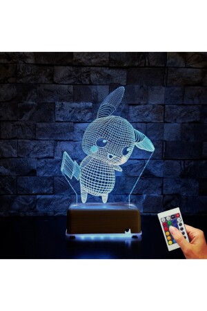 Birthday Gift Pikachu Led Night Light 16 Colored Gift Lamp VİPYOL-PİKACU01 - Vipyol