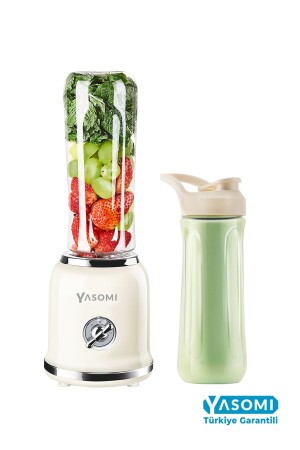Bl019 Retro Smoothie Blender Beige (Türkiye Guaranteed) - Yasomi