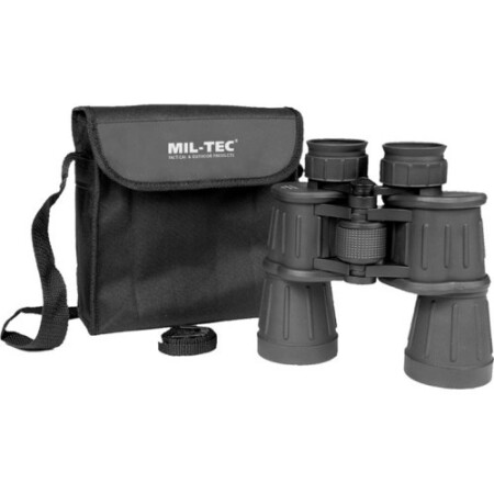 BLACK 7X50 RUBBER COATED BINOCULAR - MIL-TEC
